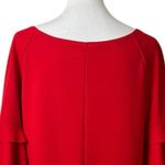 Tiana B . Dress Shift Ruffle Sleeves Scoop Neck Red Petite Women’s Size 12P Photo 7