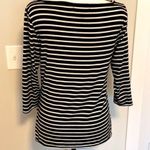 Verve Ami || Black and white striped layered look long sleeve top Photo 3