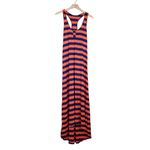 Splendid  Swim Women's Navy/Orange Striped Maxi Dress NEW Photo 1