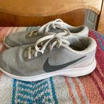 Nike Flex Gray And White Running Shoes Photo 0