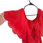 Alice + Olivia Pansy Red Embroidered Off-the-Shoulder Maxi Dress Photo 9