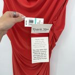 MSK Red Cowl Neck Ruched Formal Dress Rhinestone Size 16 Y2k Photo 8