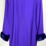 Vintage Lily & Taylor Couture Womens Wool Fox Fur Trim Jacket Coat Sz 18 Purple Photo 14