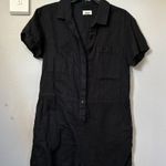Pact Women's Size medium black The Harbor Short Romper organic cotton shortalls Photo 0