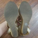 Coach  Tan Cream Chic Leather Strappy Chic Feminine Summer Wedge Sandals Size 10 Photo 9