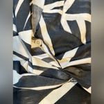 ZARA Twist Crop Charcoal/Cream Abstract Tropical Print Resort Wear Top Sz XS🧡 Photo 2