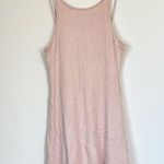 Topshop  Light Pink Ribbed Knit Low Scoop Back Mini Dress - Size 8 Photo 0