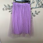 ZARA New  Tulle midi skirt lilac floral XS Photo 4