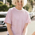 Brandy Melville ✨ Pink & White Striped Aleena Sz One Size  Top✨ Photo 0