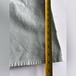 ZARA  Wide Leg Cropped Jeans Gold Button Front Pockets in Mint Green 4 Photo 7