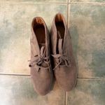 Merona  Tan Suede Chukka Lace Up Booties Size 8 Lugg Gum Sole Photo 5