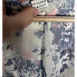 Floral Cover Up One Size Sheer White Blue Purple Knee Length V Neck Lightweight Photo 5