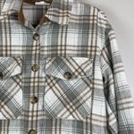 THML Jacket Shacket Women Small Green Brown Plaid Button Pocket Flannel Ranch Photo 1