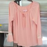 Lucy Love 💕💕 Long Sleeve Blouse - Salmon Pink (L) Photo 0