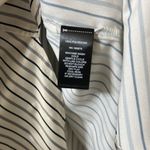 Adrienne Landau  Stripe Satiny Button Down Shirt(Size Medium) Photo 5