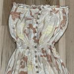 Surf Gypsy Tropical Strapless Button Down Maxi Dress Women’s Medium Photo 3