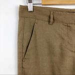 Theory Tan Linen Wool Wide Leg Emory Trouser Pants Relaxed fit Size 4 Photo 3
