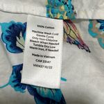 Talbots White Shirt with Blue and Green Butterfly Print Photo 5