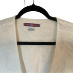 Urban Renewal  Ivory Off White Tie-Front Ruffle Sleeve Cropped Top Size Medium Photo 2