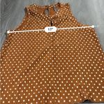 Anthropologie  Metallic‎ Brown & Silver Polka Dot Print Sleeveless Top Size M Photo 4