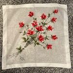 Dainty Red Roses Handkerchief 15”x15” Photo 0