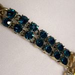 Ann Taylor  Chunky Bold Statement Faceted Rhinestone and Gold Tone Link Necklace Photo 2