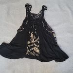 Free People  Crochet Boho Flowy Asymmetrical Cut Out Tank Top Size L Photo 8