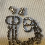 Christian Dior Dior PETIT CD TREASURE EARRINGS Silver-Finish Metal and Silver-Tone Crystals Photo 6