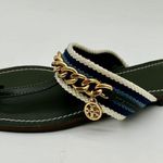 Tory Burch New! Mini Benton Chain Thong Sandals in Poblano, Size 6 $278 Photo 3