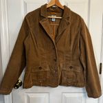 Bass Jeans Brown Corduroy Blazer Jacket Cotton Stretch Lrg Grandpa Prep Academia Size L Photo 0