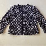 Ann Taylor Diamond Geo Print Zip Up Blazer Photo 1