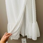 Lulus Only Lovers Swiss Dot Short Cape Sleeve Midi Dress White Sz XS Photo 3