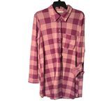 Soft Surroundings  Tunic Dress Flannel Pink Buffalo Plaid Size Medium Photo 4