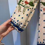 NWT House of Harlow 1960 Cream Blue Floral Macaw Boho Maxi Dress XS Photo 5