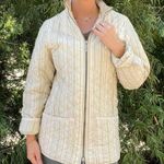 Barbour Vtg  Cream + green quilted jacket Photo 1