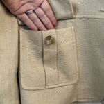 Lena Gabrielle Linen Military Style Jacket Blazer Beige Size 8 Brown Photo 12