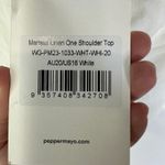 Peppermayo NEW  Marissa Linen One Shoulder Top White Women’s US 16 Photo 2