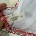 Victoria's Secret Victoria' Secret Pink and Silver Foil Halter String Bikini Top Size Large Photo 1