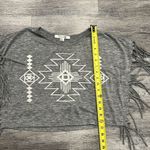 Forever 21 gray fringe southwestern print crop top - S Photo 7