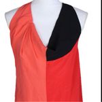 Alexander Wang  Color Block 100% Silk Drape Front Racerback Mini‎ Dress Size 2 Photo 2