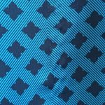 CAbi  Foulard Top Women’s Size Small Blue Diamond Print Peplum Style 3274 Photo 5