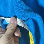 Ralph Lauren Lauren  Womens Shawl Neck Knit Toggle Sweater Blue Cotton Large Photo 6