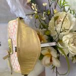 Coach  Elegant Cream and Gold Designer Shoulder Bag and card case/keychain Photo 4