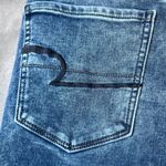 American Eagle  Hi Rise Jeggings Womens 6 Denim Super Stretch Ripped Blue Jeans Photo 12