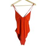 Trina Turk Monaco Twist-Back V-Neck Solid Red One Piece Swimsuit Size 6 Photo 2