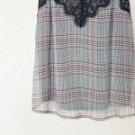 Abercrombie & Fitch Womens Lace Trim Tank Top Grunge Punk Houndstooth Y2K XS Photo 3