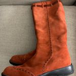 Tod’s Suede Burnt Orange Boots Size 10 Photo 6