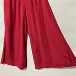 Band Of The Free New Smocked Waist Wide Leg Cropped Pants Red Chevron Size Small Photo 9