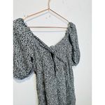 Slate + Willow Women's White Black Ditsy Floral Tie Front Midi Dress Size Small Photo 8