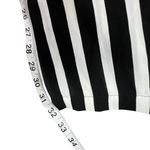 New York Co Jumpsuit Womens XS Black White Striped Off Shoulder Wide Leg Modern Photo 8